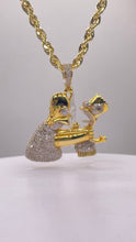 Load image into Gallery viewer, 1.09 CT. Natural Diamond Homer &amp; Bart Simpson Pendent In 10 KT Yellow Gold