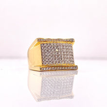 Load image into Gallery viewer, 1.09 CT. Natural Diamond Square Shape Men’s Ring In 10 KT Yellow Gold