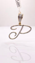 Load image into Gallery viewer, 0.50 CT. Natural Diamond Initial P Pendent In 10 KT Yellow Gold