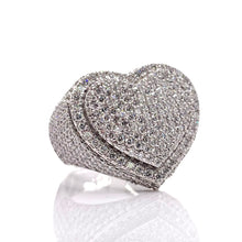 Load image into Gallery viewer, 3.05 CT. Lab Grown Diamond Heart Ring In 10 KT White Gold