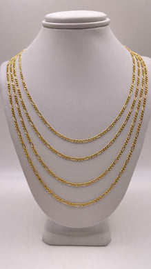 2.0mm Figaro Chain In 10 KT Yellow Gold