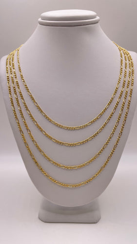 2.0mm Figaro Chain In 10 KT Yellow Gold