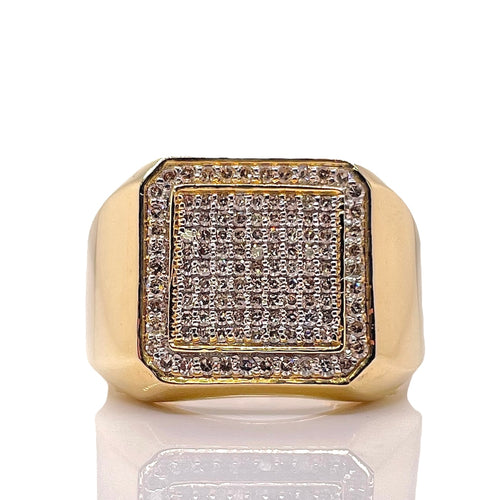 0.56 CT. Natural Diamond Men’s Ring In 10 KT Yellow Gold