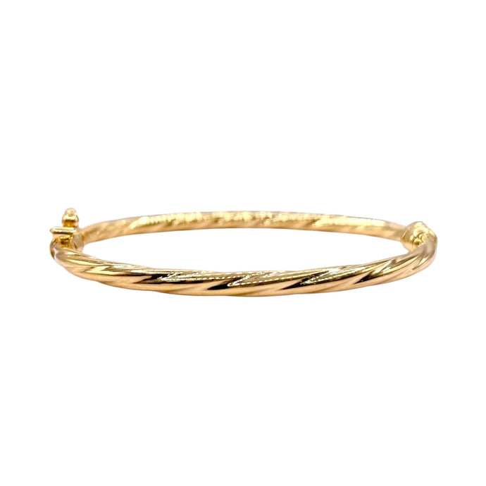 Twist Design Baby Bangle In 10 KT Yellow Gold
