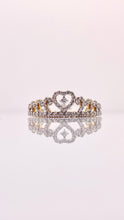 Load image into Gallery viewer, 0.37 CT. Natural Diamond Heart-Shaped Tiara Ring In 10 KT Yellow Gold