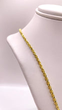 Load image into Gallery viewer, 2.6mm Semi-Solid Rope Chain/Bracelet In 10 KT Yellow Gold