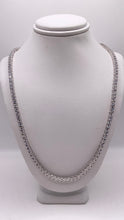 Load image into Gallery viewer, Men’s Tennis Chain In Silver With CZ