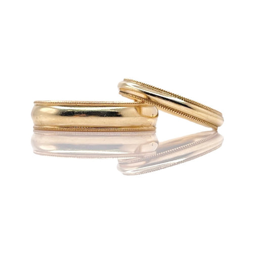Matching His & Her Wedding Band In 10 KT Yellow Gold