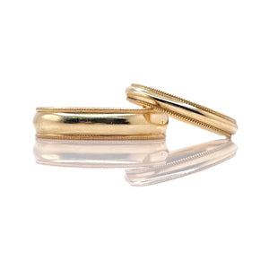 Matching His & Her Wedding Band In 10 KT Yellow Gold