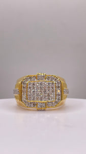 1.03 CT. Natural Diamond Men’s Ring In 10 KT Yellow Gold