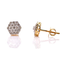 Load image into Gallery viewer, 0.45 CT. Natural Diamond Stud Earrings In 10 KT Yellow Gold