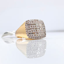 Load image into Gallery viewer, 1.08 CT. Natural Diamond Men’s Square Shape Ring In 10 KT Yellow Gold