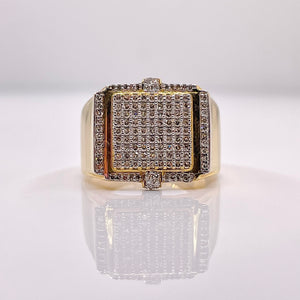 0.58 CT. Natural Diamond Men’s Ring In 10 KT Yellow Gold