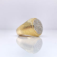 Load image into Gallery viewer, 1.00 CT. Natural Diamond Men’s Round Shape Ring In 10 KT Yellow Gold