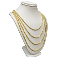 Load image into Gallery viewer, 2.7mm Solid Rope Chain In 10 KT Yellow Gold