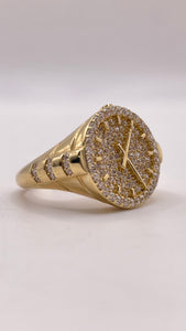 Watch Ring In 10 KT Yellow Gold With CZ