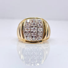 Load image into Gallery viewer, 1.00 CT. T.D.W Natural Diamond Men’s Ring In 10 KT Yellow Gold