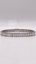 Load image into Gallery viewer, 7.50 CT. Natural Baguette &amp; Round Diamond Bracelet In 18 KT White Gold