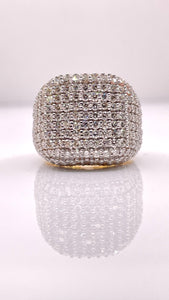 8.98 CT. Natural Diamond Men’s Ring In 10 KT Yellow Gold