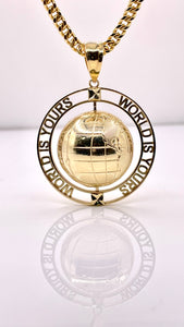 World Is Yours Pendent In 10 KT Yellow Gold