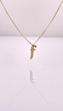 Load image into Gallery viewer, Dainty Initial Pendent &amp; Chain Combo In 10 KT Yellow Gold