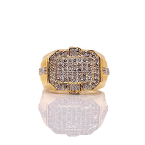 1.03 CT. Natural Diamond Men’s Ring In 10 KT Yellow Gold