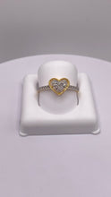 Load image into Gallery viewer, 0.21 CT. Natural Diamond Heart Ring Set In 10 KT Yellow Gold