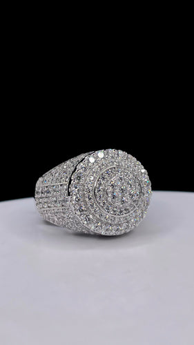 Men’s Round Shape Silver Ring With CZ