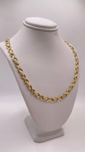 Load image into Gallery viewer, 6.7mm Fancy Heart Link Necklace In 10 KT Yellow Gold