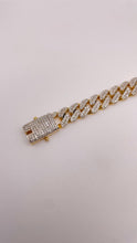 Load image into Gallery viewer, 4.56 CT. Natural Diamond Cuban Bracelet In 10 KT Yellow Gold