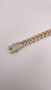 4.56 CT. Natural Diamond Cuban Bracelet In 10 KT Yellow Gold