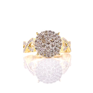 0.48 CT. Natural Diamond Women’s Infiniti Design Ring In 10 KT Yellow Gold