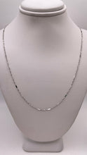 Load image into Gallery viewer, 1mm Bar Satellite Link Chain In 10 KT White Gold