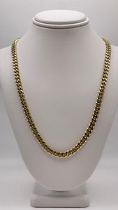 5.2mm Solid Miami Cuban Link Chain In 10 KT Yellow Gold