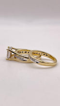 Load image into Gallery viewer, Approx 1.00 CT. T.D.W Natural Diamond Engagement Ring &amp; Wedding Band Set In 14 KT Yellow Gold