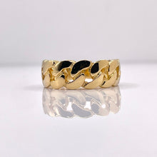 Load image into Gallery viewer, 8mm Miami Cuban Link Ring In 10 KT Yellow Gold