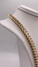 Load image into Gallery viewer, 6mm Two-Tone Diamond-Cut Franco Link Chain In 10 KT Yellow &amp; White Gold