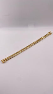 11mm Miami Cuban Bracelet In 10 KT Yellow Gold