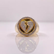 Load image into Gallery viewer, 0.37 CT. Natural Diamond Broken Heart Ring In 10 KT Yellow Gold