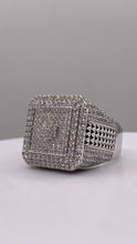 Load image into Gallery viewer, Men’s Silver Square Shape Ring With CZ