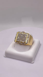 0.58 CT. Natural Diamond Men’s Ring In 10 KT Yellow Gold