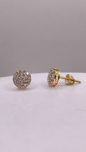 Load image into Gallery viewer, 0.60 CT. Natural Diamond Round Shape Stud Earrings In 10 KT Yellow Gold