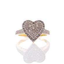 Load image into Gallery viewer, 0.51 CT. Beautiful Natural Diamond Heart Ring In 10 KT Yellow Gold