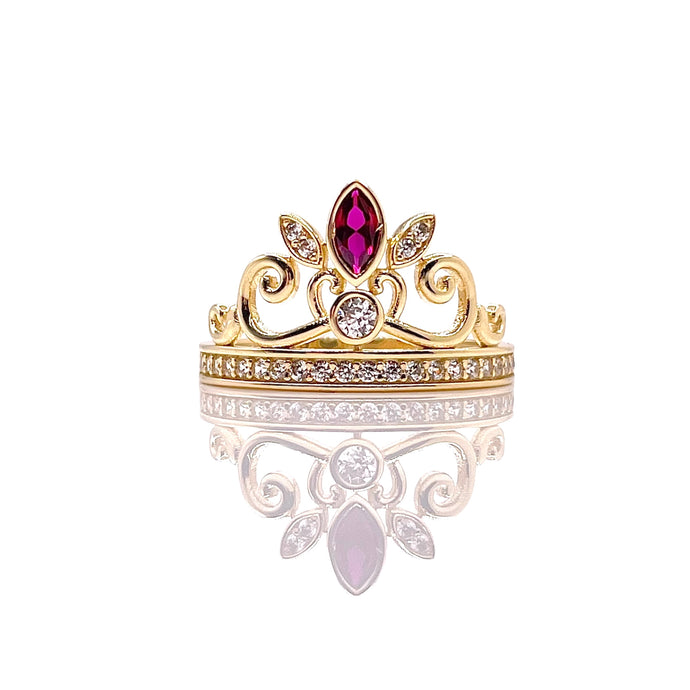 Women’s Tiara CZ Ring In 10 KT Yellow Gold
