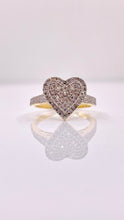 Load image into Gallery viewer, 0.51 CT. Beautiful Natural Diamond Heart Ring In 10 KT Yellow Gold