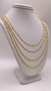 2.0mm Figaro Chain In 10 KT Yellow Gold