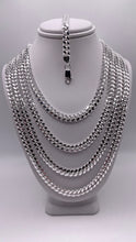 Load image into Gallery viewer, 6mm Solid Miami Cuban Chain/Bracelet In Silver