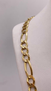 6mm Figaro Link Chain In 14 KT Yellow Gold