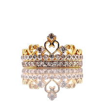 Load image into Gallery viewer, 0.46 CT. Natural Diamond Tiara Ring Set In 10 KT Yellow Gold