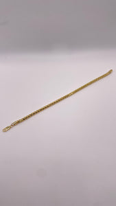 3.9mm Palm Wheat Franco In 10 KT Yellow Gold